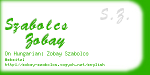 szabolcs zobay business card